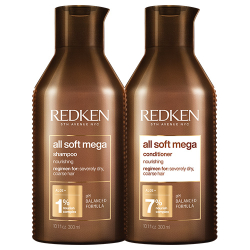 Redken All Soft Mega Curls holiday gifting duo with shampoo and conditioner for curly hair