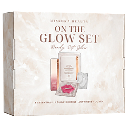 Miskoka Beauty On the Glow Set with lash serum and three collagen masks