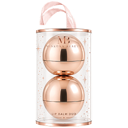 Miskoka Beauty Lip Balm Holiday Duo two Vanilla Coconut clear lip balms