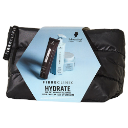 Schwarzkopf Professional Fibre Clinix Hydrate holiday trio with shampoo, treatment, and fibre sealer
