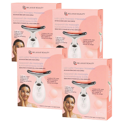 Relaxus Beauty LED Light Therapy Massager four-pack set for holiday gifting