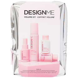 DESIGNME PUFF.ME Mini Reflection Kit with travel-size volumizing shampoo, conditioner, mousse and sea salt spray
