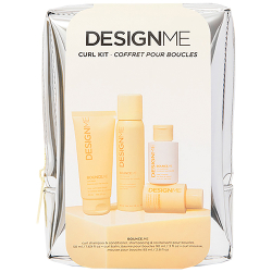 DESIGNME BOUNCE.ME Mini Reflection Kit with travel-size curl shampoo, conditioner, curl balm and mousse