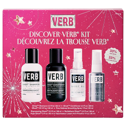 Verb Discover Verb Kit with travel-size Ghost Shampoo, Conditioner, Ghost Oil and Frizz Defense Smoothing Spray