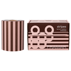 Framar Pink Chocolate Stripes embossed hair foil roll box, 320 ft