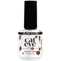 en Vogue Lac It! UV/LED Gel Polish bottle in the rose and shimmering pink Glow All Day shade